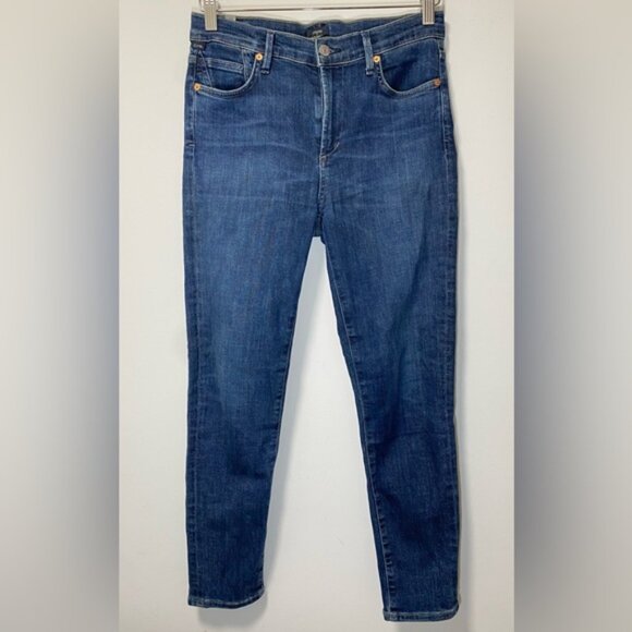 Citizens of Humanity Rocket Crop Mid-Rise Skinny Jeans Blue Size 27 - Picture 3 of 9
